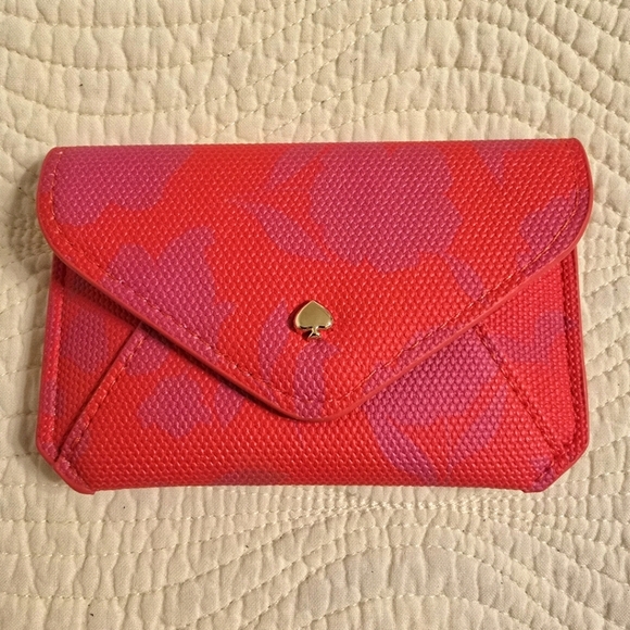 kate spade Accessories - NWT Kate Spade Red and Purple Floral Card Holder